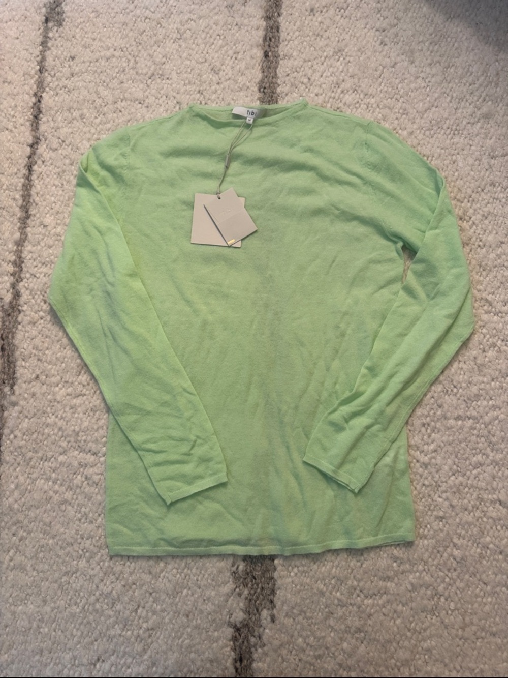 Tibi Mint Crewneck Knit Top